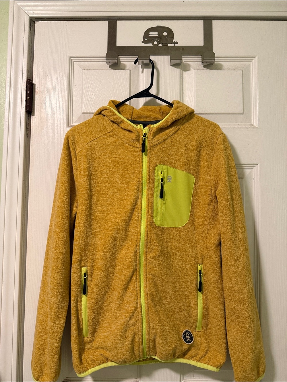 Little Donkey Andy Hooded Fleece Jacket - Yellow size medium